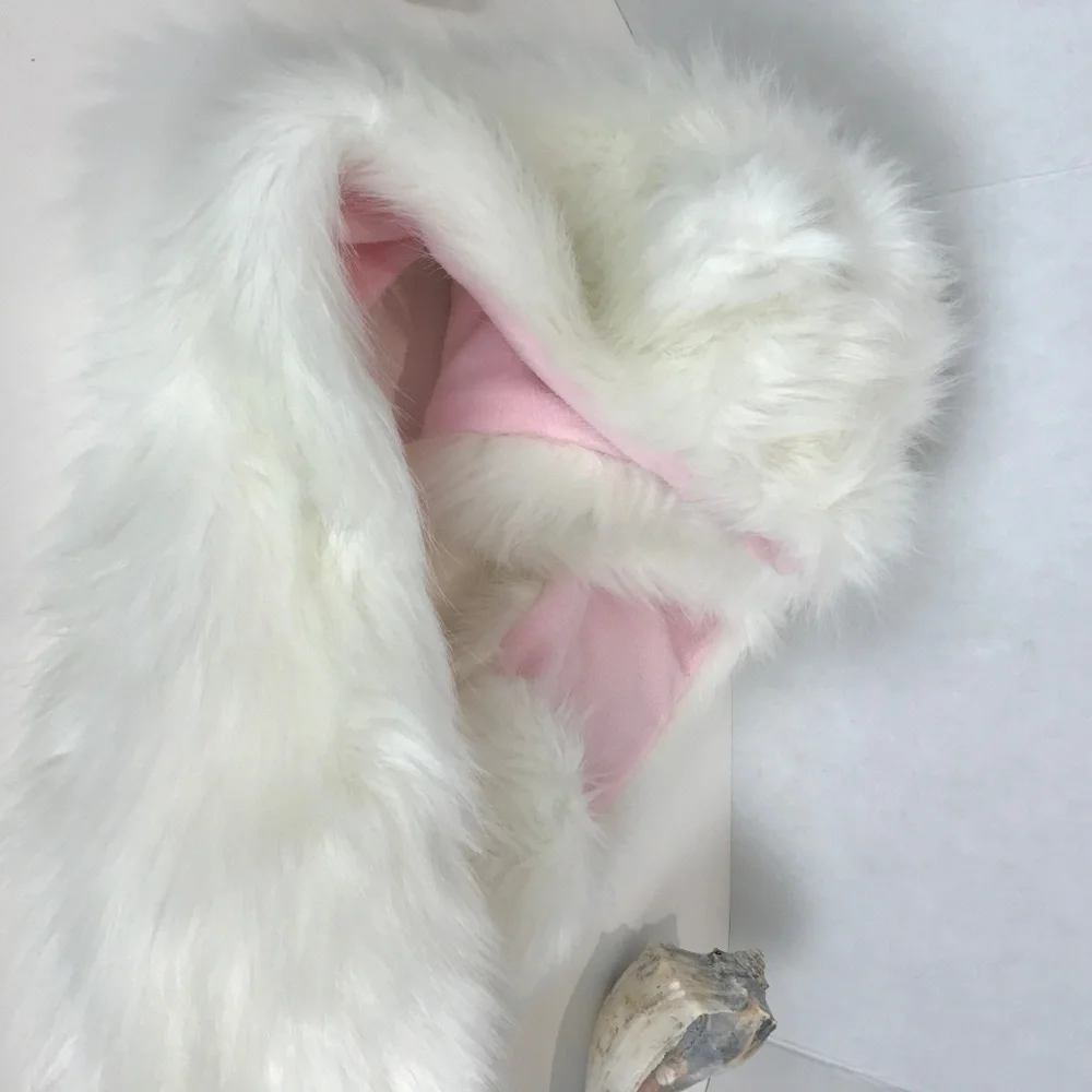 🌴 Faux fur with ears, handwarmer pockets